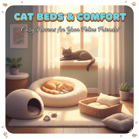 Cat beds and comfort – soft, cozy, and supportive resting beds for cats