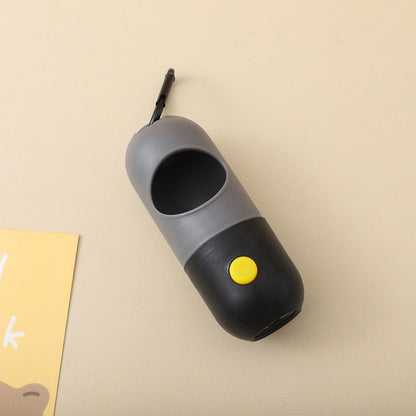 LED Light Pet Waste Bag Dispenser – Leakproof Poop Bag Holder for Dogs & Cats, Portable Travel Garbage Bag Container