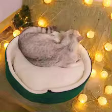 Christmas Tree Cat Bed – Warm Winter Pet Bed for Cats and Dogs | Soft Christmas Pet Litter House
