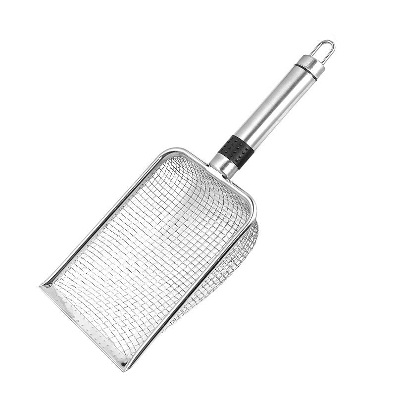 Durable metal cat litter scoop for cleaning