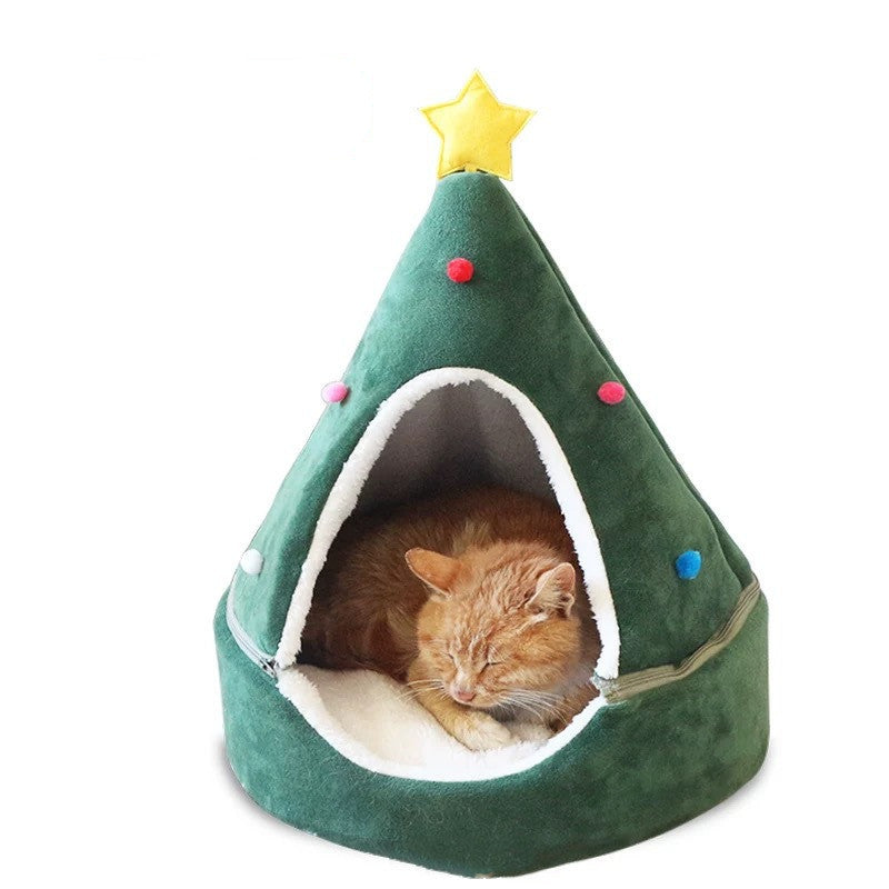 Green Christmas Tree Pet Bed