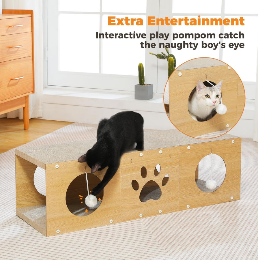 Large Cat Scratching Tunnel with Peek Hole