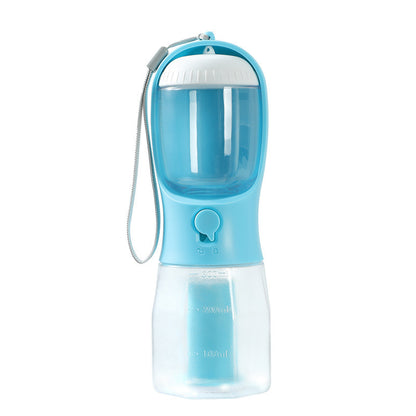 Outdoor dog hydration and feeding bottle
