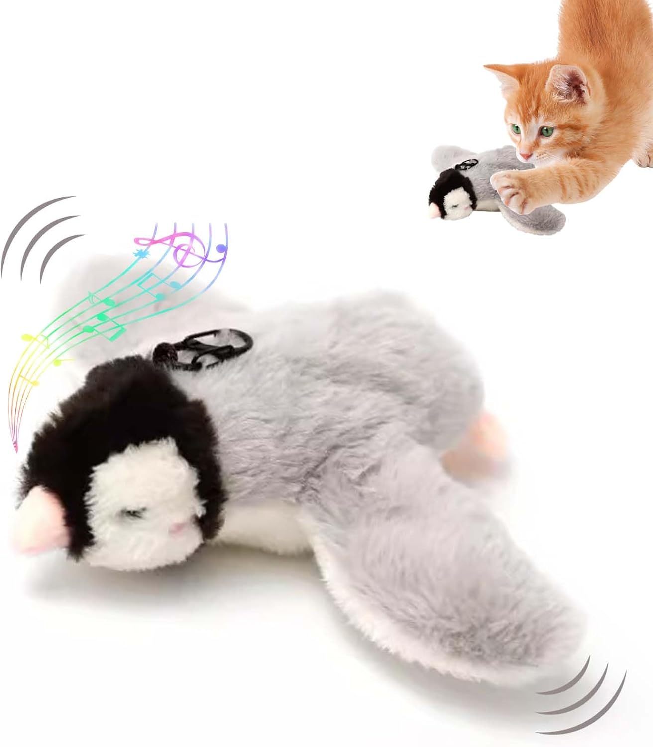 Pet Cat Enjoying Electric Flying Bird Interactive Toy