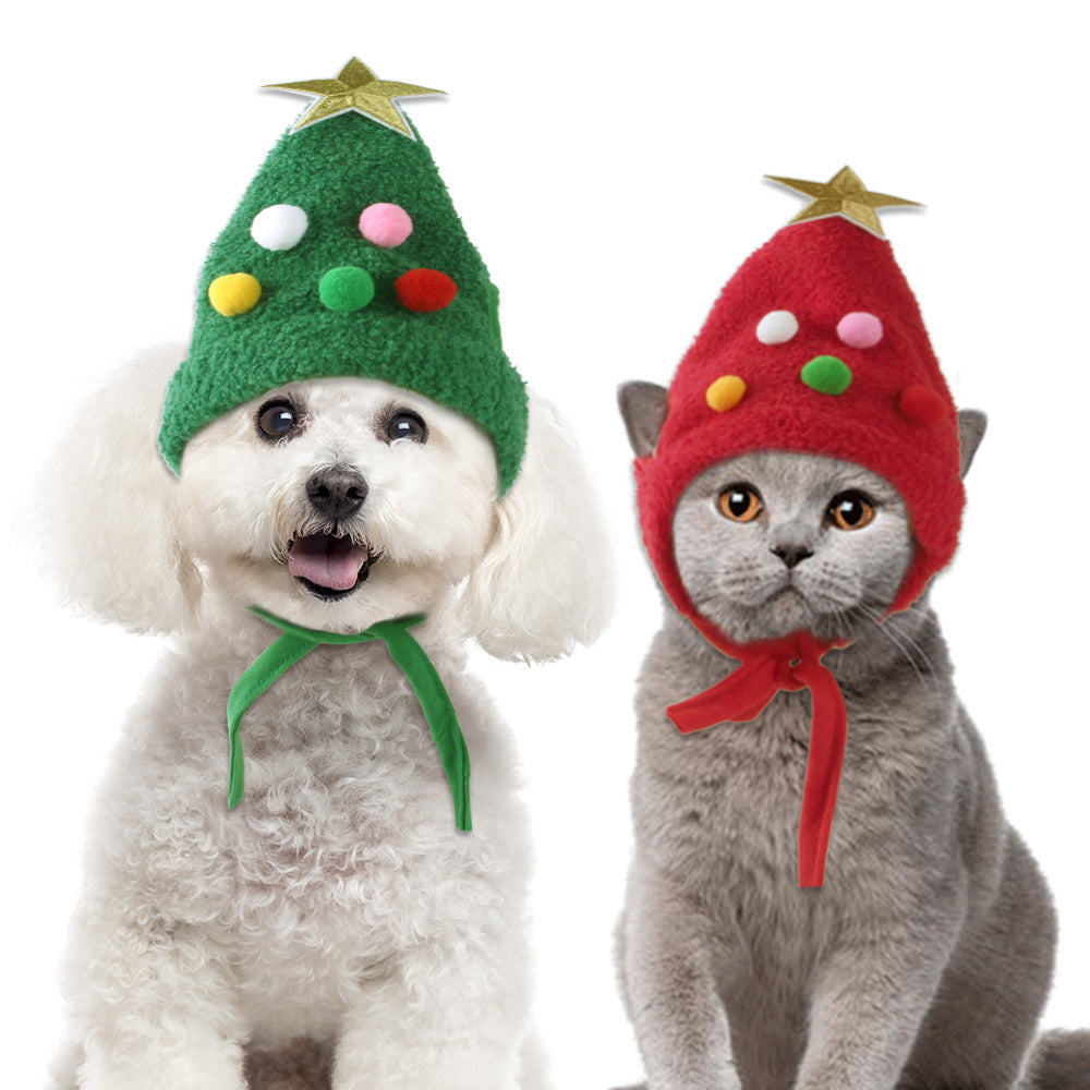 Pet Christmas Tree Headgear – Festive Hat for Cats & Small Pets