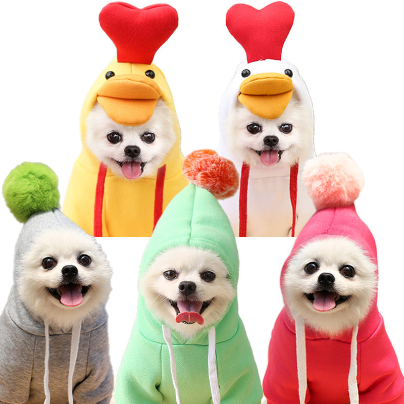 Small Dog Hoodies Funny Fruit Clothes – Warm Puppy Sweater for Autumn & Winter