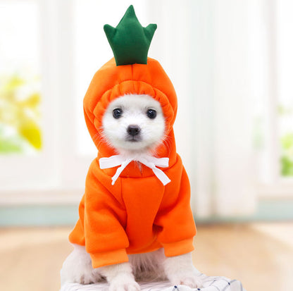 Small Dog Hoodies Funny Fruit Clothes – Warm Puppy Sweater for Autumn & Winter