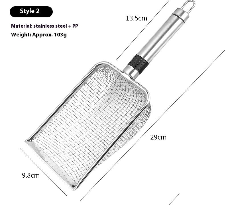 Strong stainless steel cat litter cleaning tool