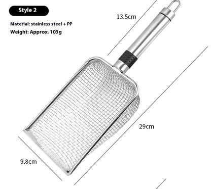 Strong stainless steel cat litter cleaning tool