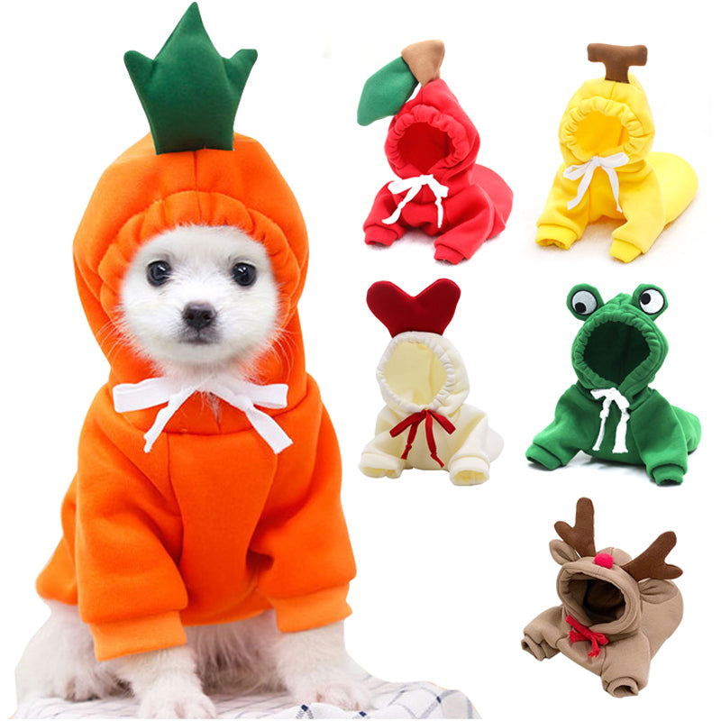small dog hoodies funny fruit clothes