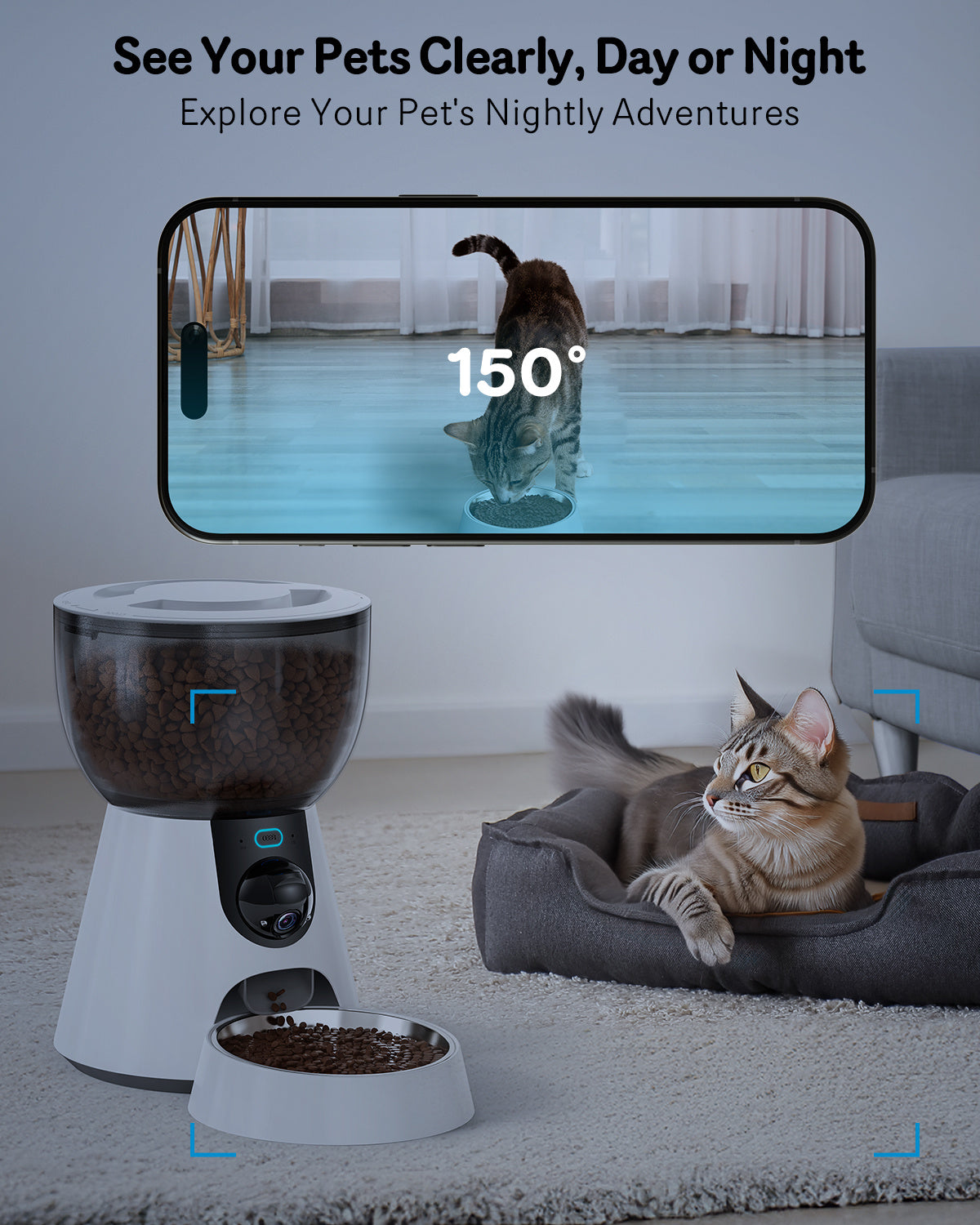 wifi pet feeder with camera